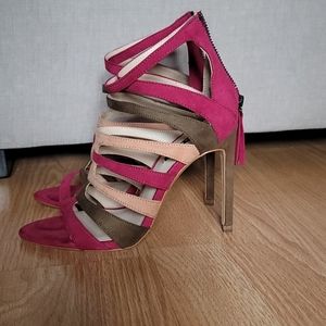 ZARA Suede pink heels